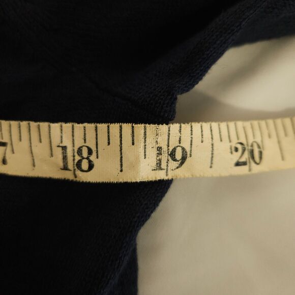 NWT J Jill Womens XS Navy Blue Lightweight Linen Blend 3/4 Sleeve Shirt Blouse - Picture 5 of 7